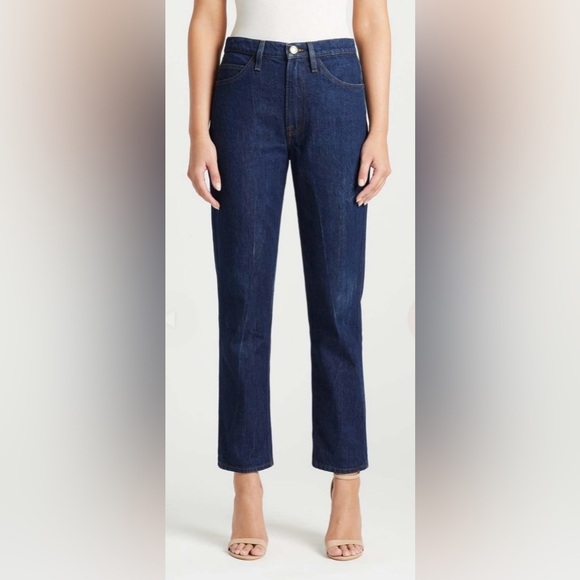 Frame Denim Denim - Frame Le Italien Dark Blue Straight Leg Jeans